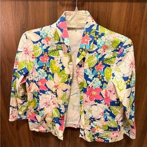 ELCC Floral Women's Blazer - Multicolor, Size Large